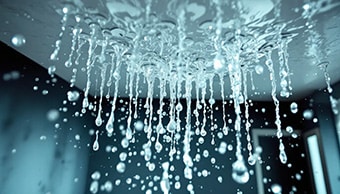 fuite d'eau plafond danger