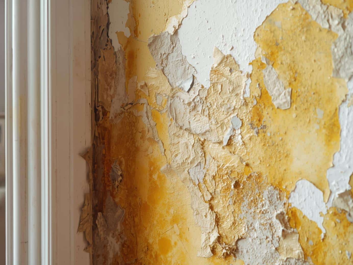 Tache jaune mur intérieur